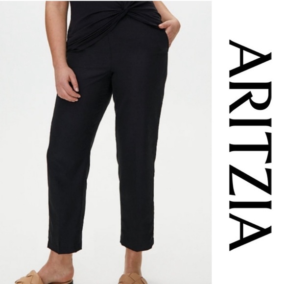 Babaton Pants - Aritzia Babaton Pants Jimmy pull-on ankle pant Black Size Small Crop